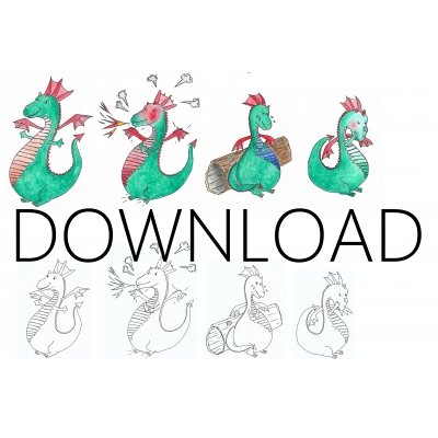 Emotieprenten - draak